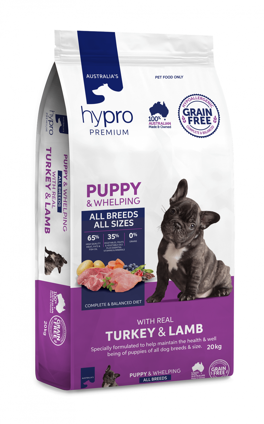 hypro PREMIUM PUPPY Grain Free Turkey & Lamb 20kg