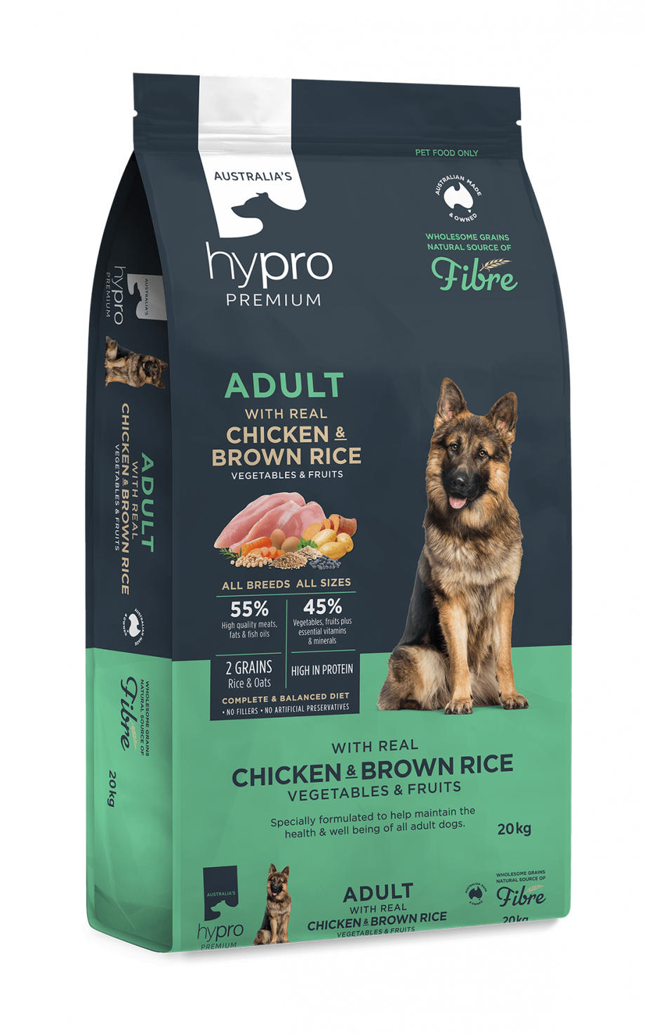 hypro PREMIUM ADULT Chicken & Brown Rice 20kg