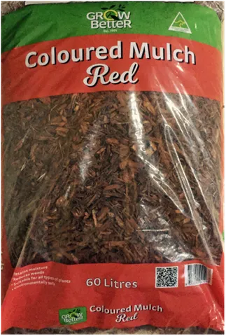 Red Coloured Mulch Bag Grow Better 60L