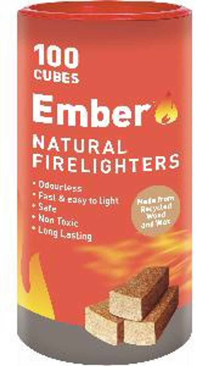 Ember Wooden Firelighters Tube 100PK