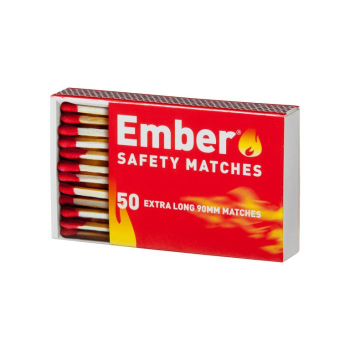 Ember Safety Matches 50 Pack Extra Long